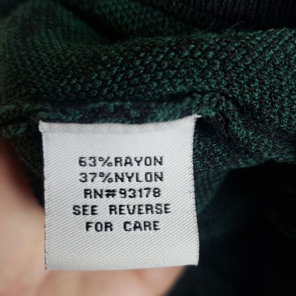 Carmen Marc Valvo Women's Small Green & Black Houndstooth Skirt - Picture 9 of 10